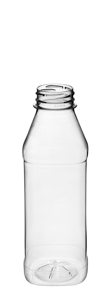 Bouteille à jus carrée 500ml 38CT 2-start PET clair W27.0gr